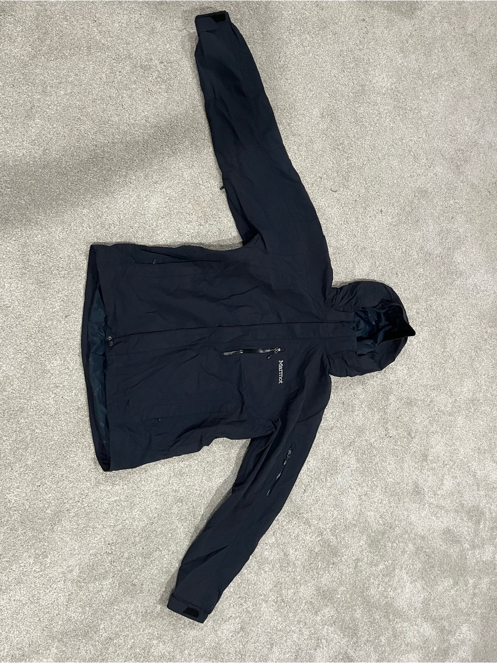 Marmot Men's Hooded Waterproof Jacket in Black